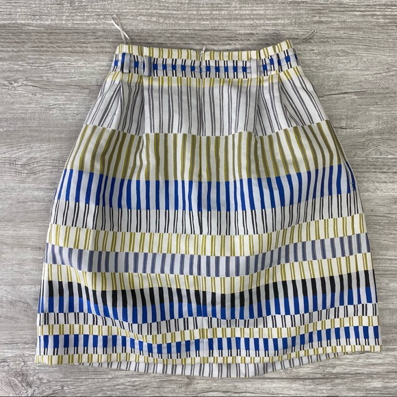 NWT Mossimo Dutti MultiColor Strip pleated Skirt - Picture 5 of 8